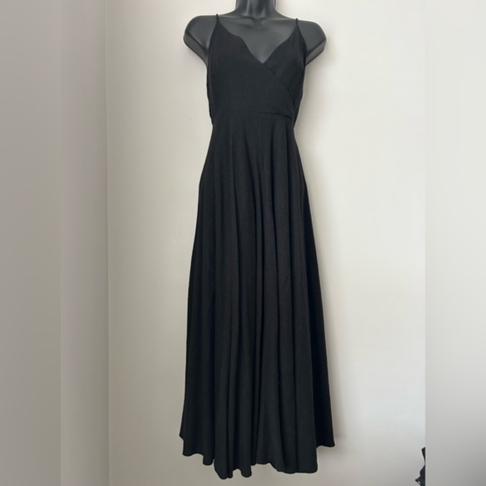 Zara Linen Blend Midi Dress